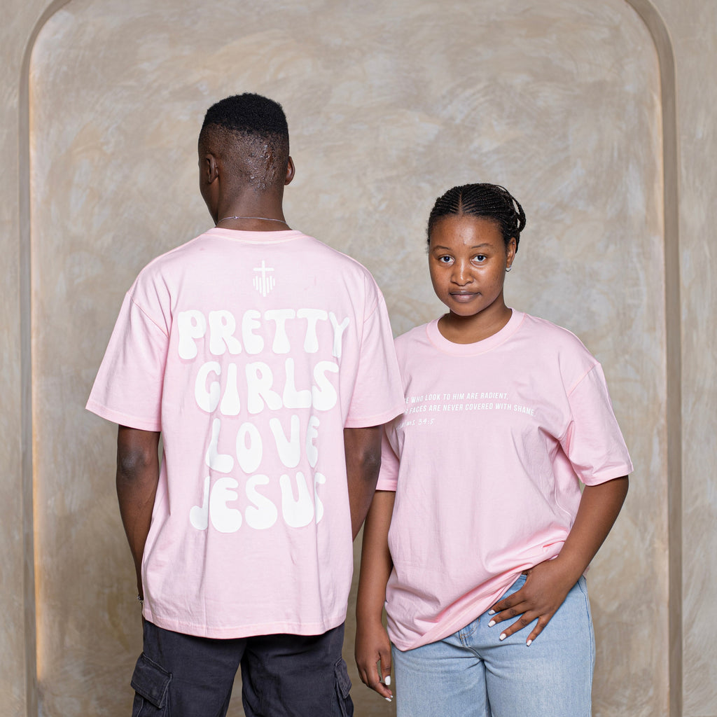 Pink Oversized Jesus Tshirt